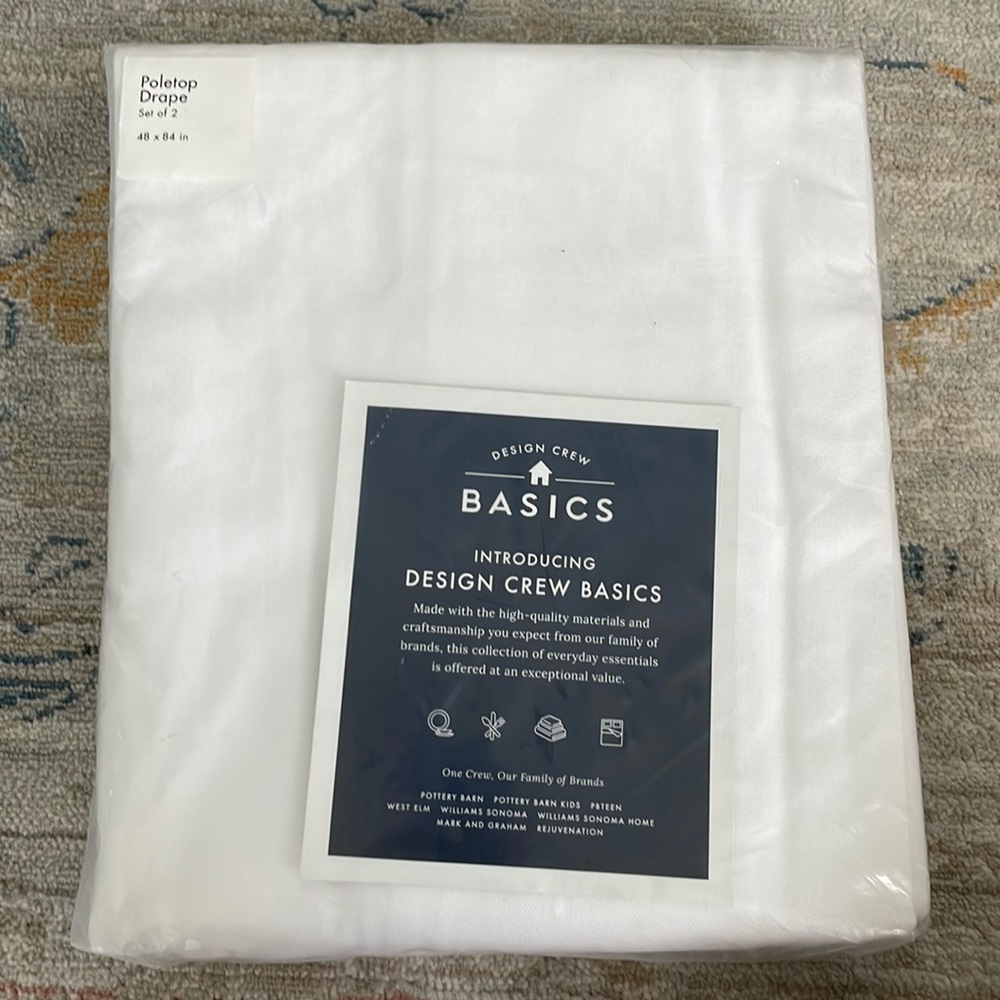 Pottery Barn Design Basics Curtains